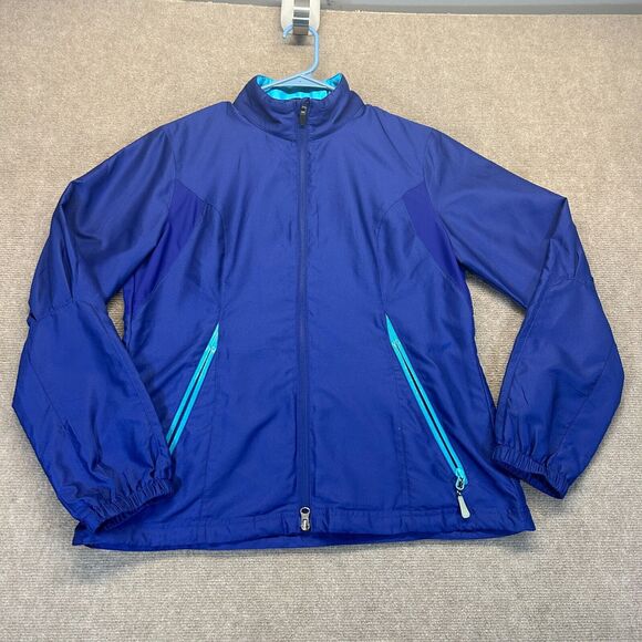 Zero Restriction Tour Series Jacket Women's M Blue Full Zip Lined Windbreaker - Picture 1 of 12